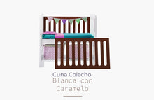 Cargar imagen en el visor de la galería, La Cuna Colecho está diseñada para ser la extensión de la cama de los padres, tu bebé y tú dormirán a la misma altura, juntitos pero cada quién en su espacio. ¡La misma Cuna Colecho es 4 en 1! Se transforma en Cuna tradicional, escritorio y banca de lectura.