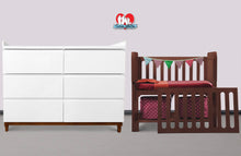 Cargar imagen en el visor de la galería, 💜 Cambiador de pañales con cajonera – Mueble multifuncional para bebé
