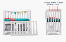 Cargar imagen en el visor de la galería, La Cuna Colecho está diseñada para ser la extensión de la cama de los padres, tu bebé y tú dormirán a la misma altura, juntitos pero cada quién en su espacio.  ¡La misma Cuna Colecho es 4 en 1! Se transforma en Cuna tradicional, escritorio y banca de lectura.