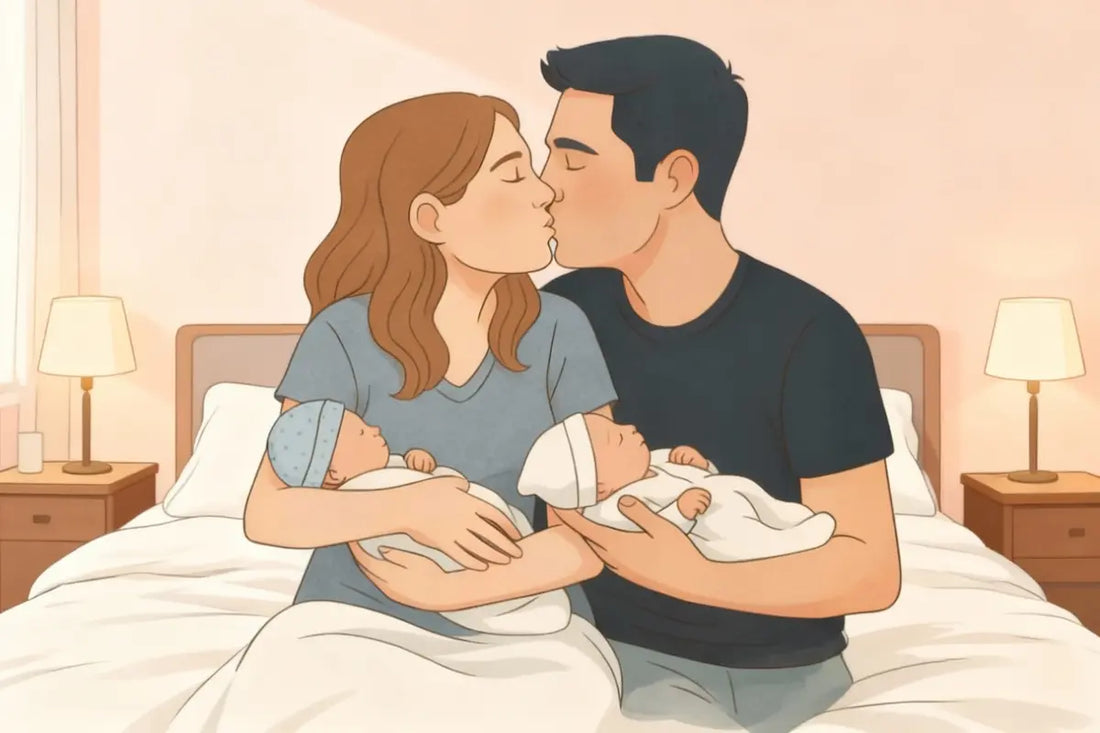 ¿Cómo organizar las noches con gemelos recién nacidos? Colecho, vínculo y lactancia ❤️