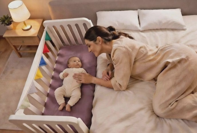 Video de mamá con bebé en cuna colecho México 