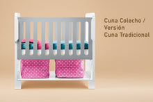 Cargar imagen en el visor de la galería, Cuna Colecho 4 en 1 Modelo Destellos usada como cunita tradicional para recién nacido. Espacio seguro y cómodo para el descanso del bebé, con diseño estable, funcional y fabricado en México. Ideal para cuartos pequeños y para familias que buscan practicidad y seguridad desde el nacimiento.